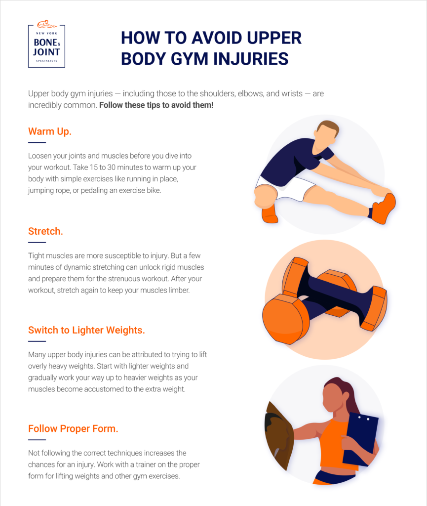 Tips for Avoiding Upper Body Gym Injuries - New York Bone & Joint ...