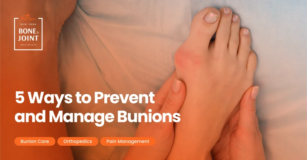 Designed image featuring a photo of someone massaging their foot.