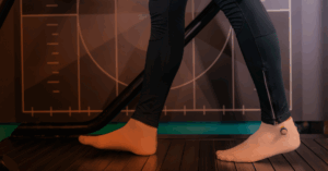 person walking to assess their gait