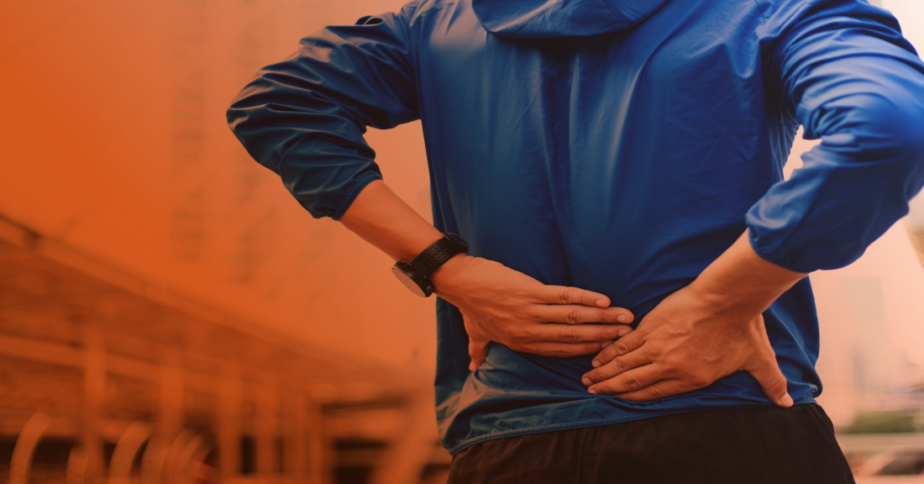 A person with back pain