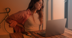 woman with back pain