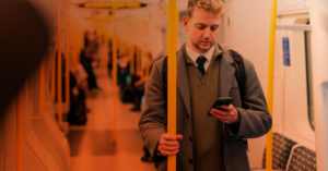 man on subway